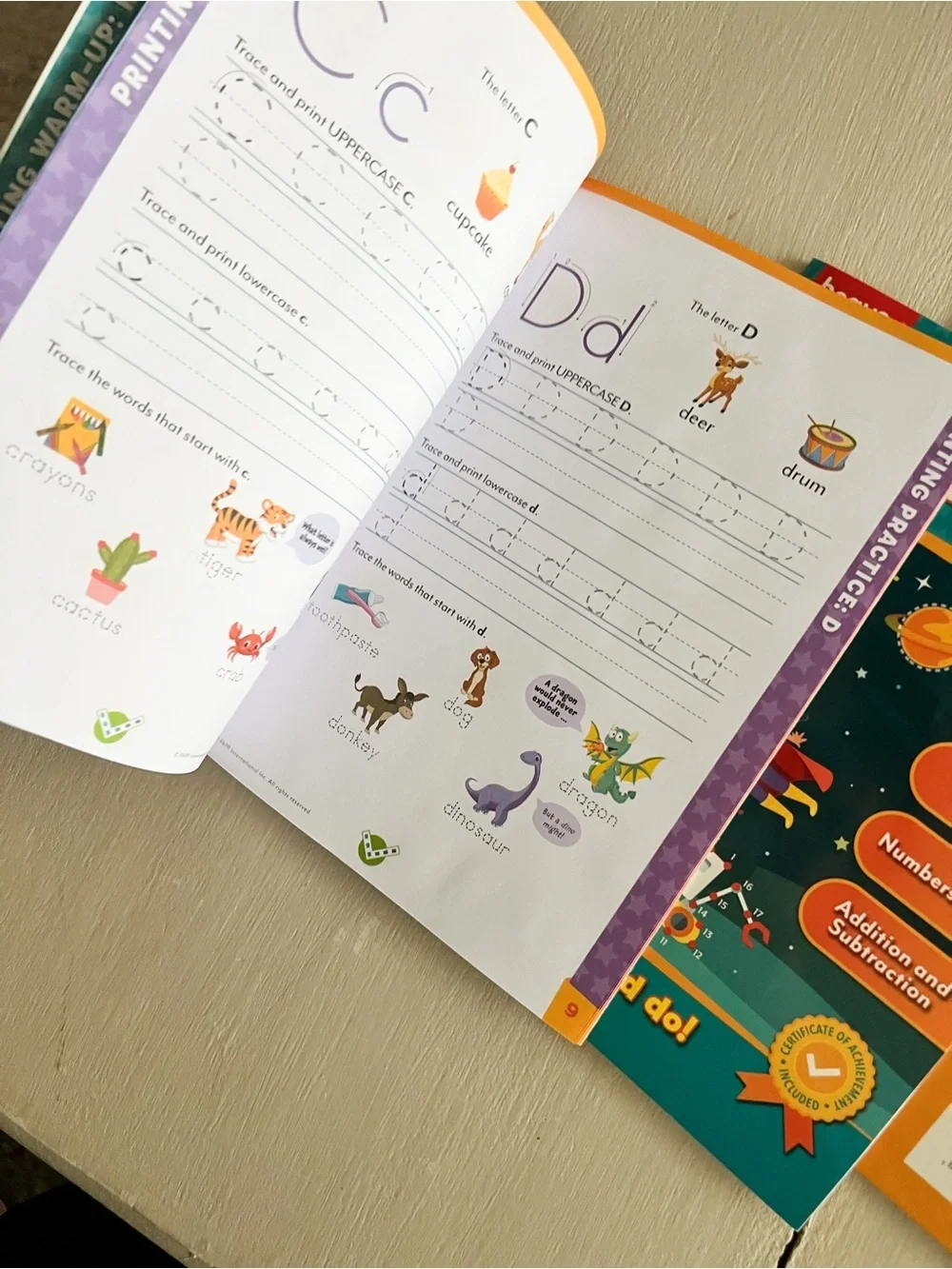 NWT Kindergarten Prep Learning Workbook Set Math Printing Skills Homeschool